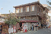 Nessebar - vernacular architecture of wooden houses of the typical Black Sea style 